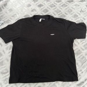 Divided(H&M) black tshirt with ‘original’ in right front corner size M